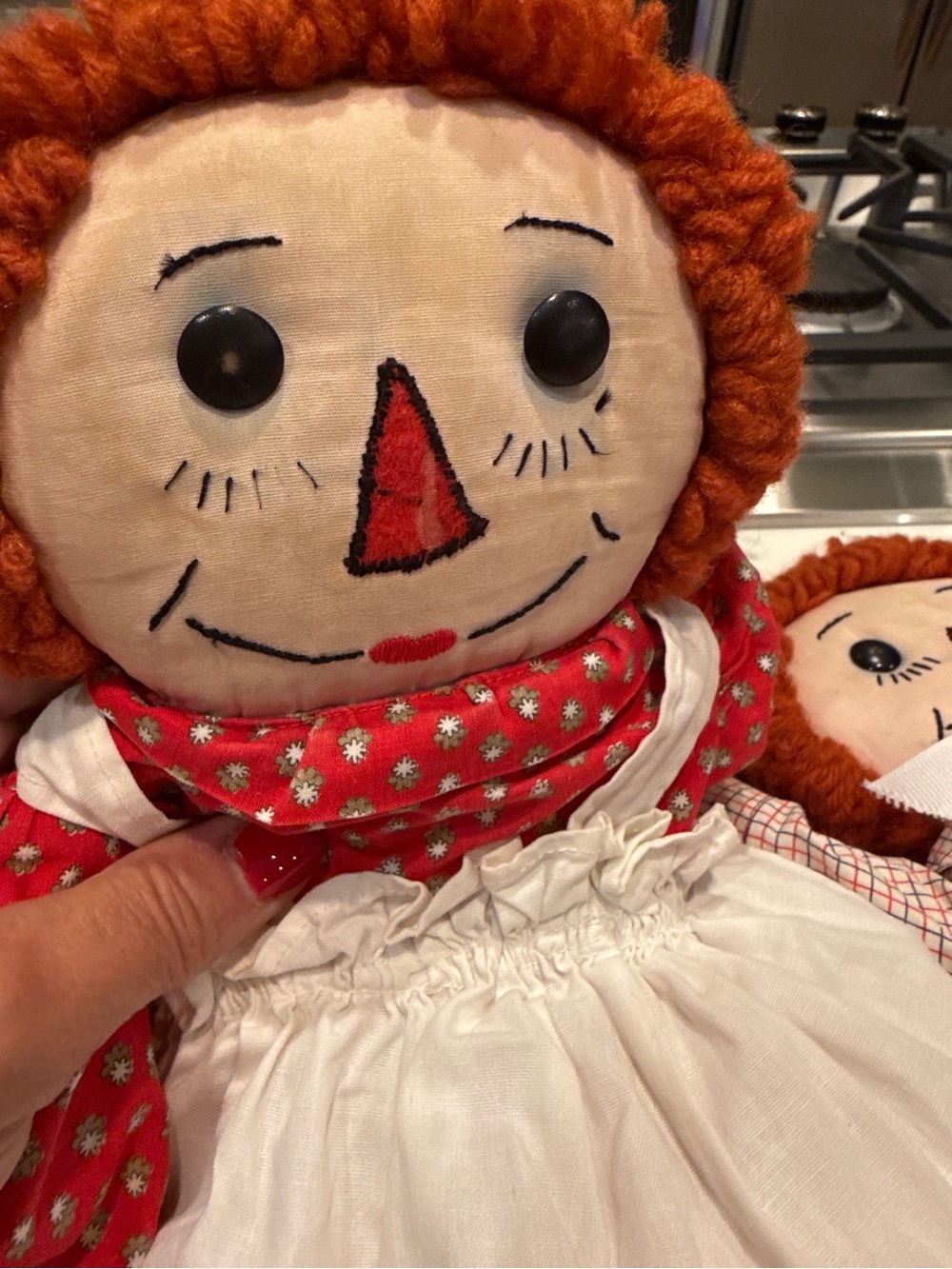 Vintage Raggedy Ann & Andy Style Handmade Cloth Dolls Country Farmhouse Decor - Picture 4 of 16